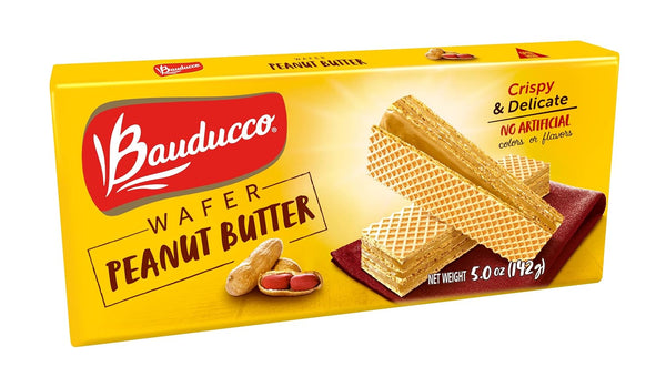 Bauducco Peanut Butter Wafers - Crispy Wafer Cookies With 3 Delicious, Indulgent