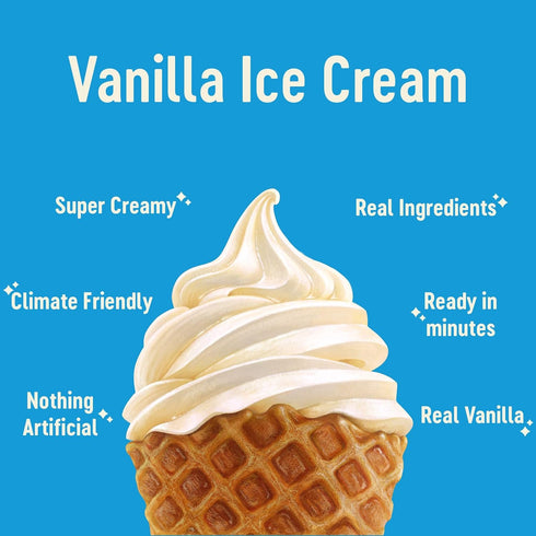 Frozen pack 12 ColdSnap Vanilla Ice Cream Pods Premium, Creamy Single-Serve Vanilla Dessert Made in Minutes Treat