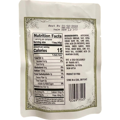 Generic 1.58 oz (Pack 3) Trader Joe's Marinated Artichokes On The Go Ready to Eat Kosher