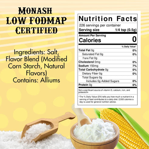 Smoke n Sanity Essence of Garlic Salt, Monash Certified Low FODMAP, Gluten Free, Kosher Seasoning - 4.0 Ounce