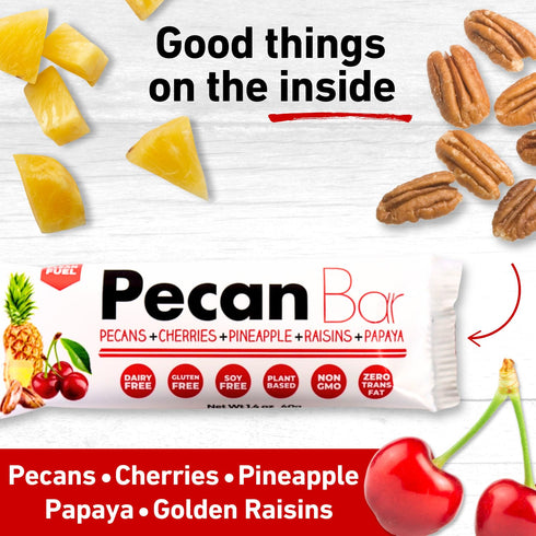 (1.4 oz 12 Pack Collin Street Bakery Pecan Bar - Chewy Breakfast Bar & On-the-Go Snack - Grain Free, Oat Free, Gluten