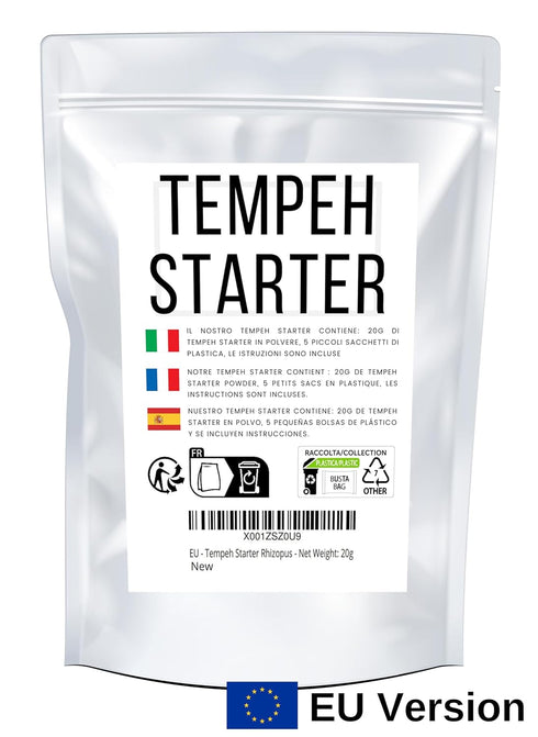 0.7oz. Tempeh Starter Culture with Rhizopus Spores - Make Delicious Tempeh at Home, High Protein Rhizopus Tempeh