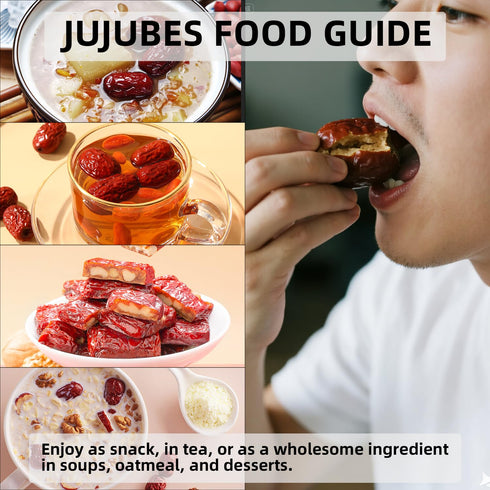 WZY 100% (12.3 OZ (350g)) Premium Dried Red Dates Jujube Dates - Natural Large & Sweet Healthy Snack No Preservatives