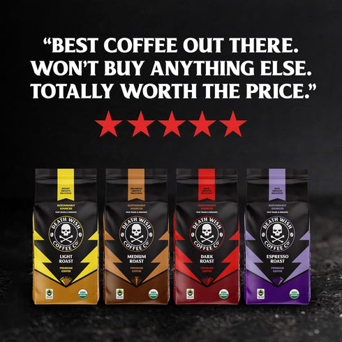 (50 Count) Death Wish Coffee, Medium Roast Single Serve Pods - USDA Organic Coffee