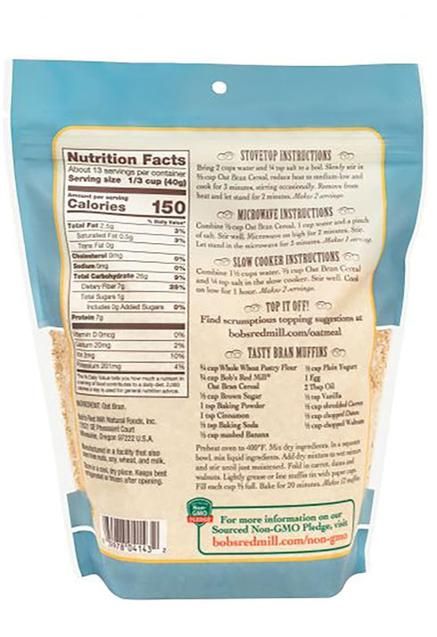 18 oz One Bob's Red Mill Oat Bran Cereal