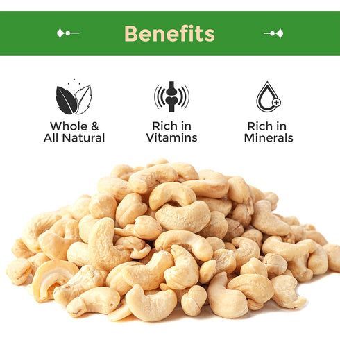 3(LB) Sincerely Nuts - Raw Cashews Whole and Unsalted | Healthy Snack, Source of Protein | Keto and Paleo Friendly