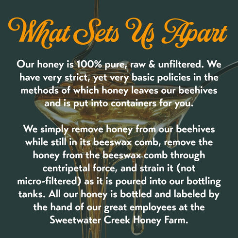 Sweetwater Creek Honey Farm 100% 32 oz 100% Orange Blossom Honey - Pure, Raw, & Unfiltered - - - Beekeeper Owned