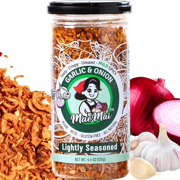 MaeMai MILD Spice - Crispy Onions & Garlic Flakes - Keto, Healthy