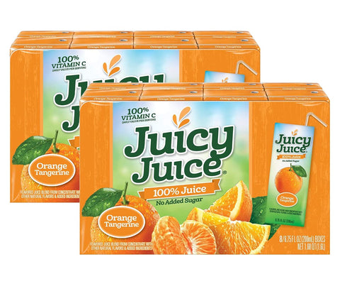 Juicy Juice Orange Tangerine Juice Single Serve Box, 54 Fluid Ounce -