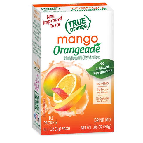 True Orange Mango Orange Drink Mix, 10-count, Pack of 4