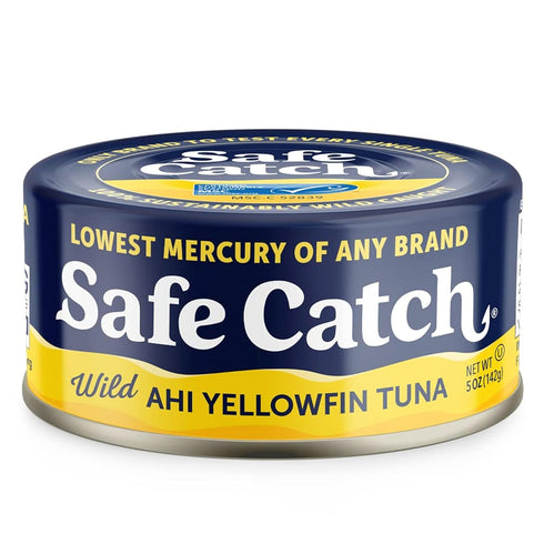 Safe Catch Wild Ahi Yellowfin Tuna Fish Canned, Wild Caught, Lowest Mercury,