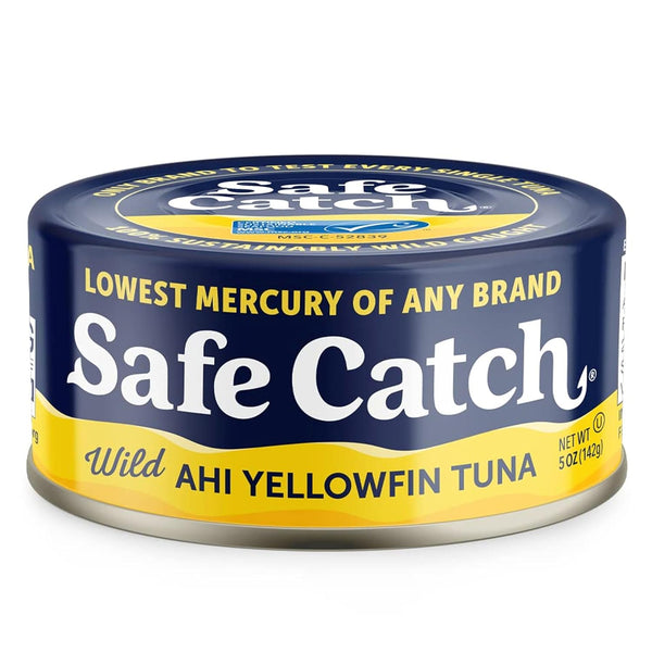 Safe Catch Wild Ahi Yellowfin Tuna Fish Canned, Wild Caught, Lowest Mercury,