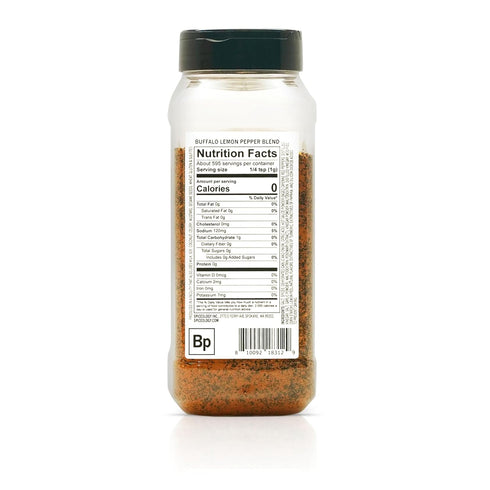 21 oz Spiceology Buffalo Lemon Pepper Seasoning Spicy & Tangy Spice Blend with Cracked Black Pepper, Lemon Peel, Garlic