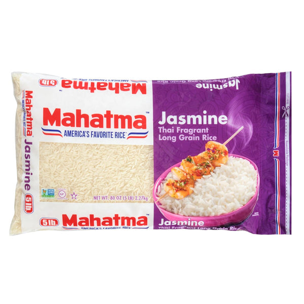 Mahatma Jasmine, 5lb Bag of Rice, Thai, Indian, or Cambodian Fragrant Flavored