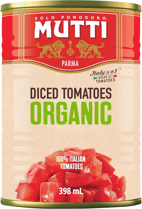 Mutti Organic Diced Tomatoes (Polpa Pezzi), 14 oz. | 6 Pack |