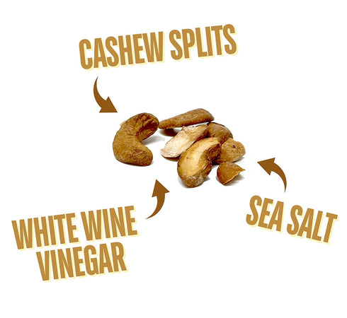 3 11 Salt & Vinegar Cashews, Only Ingredients, Flavored Cashew Splits, Clean Ingredients Snack, Flavored Nuts, Salt
