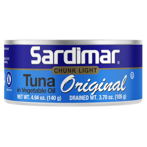 Pack 12 Sardimar Chunk Light Tuna ( Original - of ) - Ready to eat meals in can