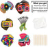 48pcs 80's Cupcake Toppers, Retro Cupcake Toppers for Totally 1980s Party DIY Dessert Decoration Supplies