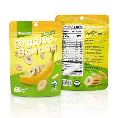 Banana Chips Crispy & Sweet Dried Banana Slices, No Sugar Added,Dried Banana