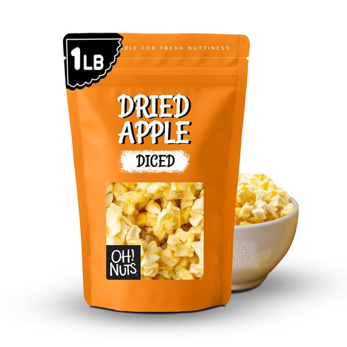 Oh! Nuts Dried Apple - 1 lb - Dried Fruit Diced -