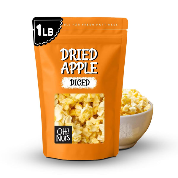 Oh! Nuts Dried Apple - 1 lb - Dried Fruit Diced -