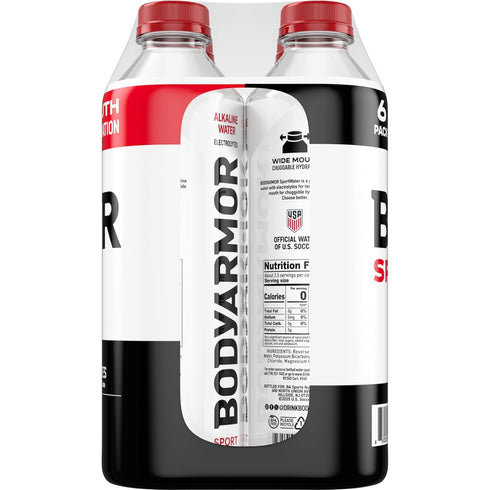 9+, 1 (6 Pack), Pack, BODYARMOR SportWater Alkaline Water, High Alkaline Bottled Water, pH Liter Refreshing Electrolyte