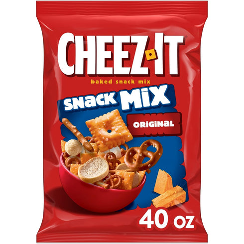 Cheez-It Snack Mix, Classic Baked Mix, Lunch Snacks, Classic, 40oz Bag (1