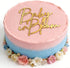 Wkeldr Baby in Bloom Gold Cake Topper,Acrylic Baby shower Cake Side Decorations, Gender Reveal Pregnancy