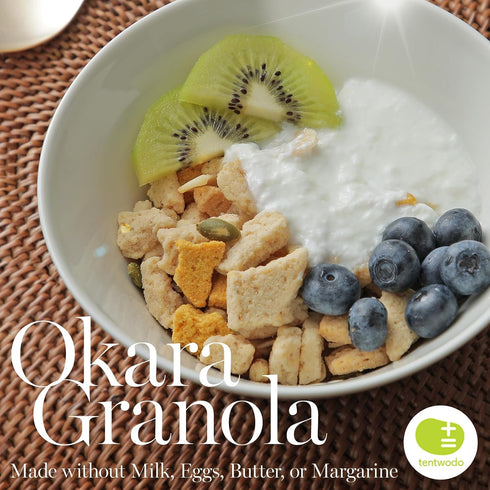 500g, Okara Granola Cereal, Large Capacity Additive-Free, Made with Fresh Okara, Dairy-Free, Coconut, Walnuts