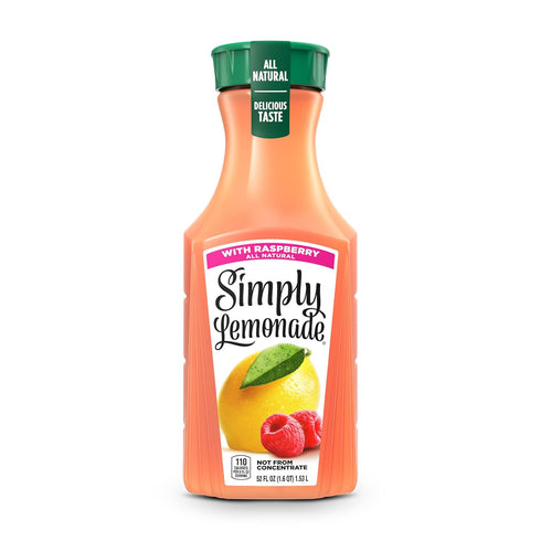 Simply Lemonade with Raspberry All Natural, 52 Fl Oz Bottle