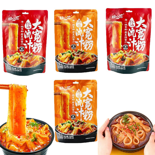 QLMLWR Sweet Potato NoodlesGlass NoodleChinese NoodleVermicelliRamen, Wide Vermicelli, Soft Chewy Sliced, Hot Pot