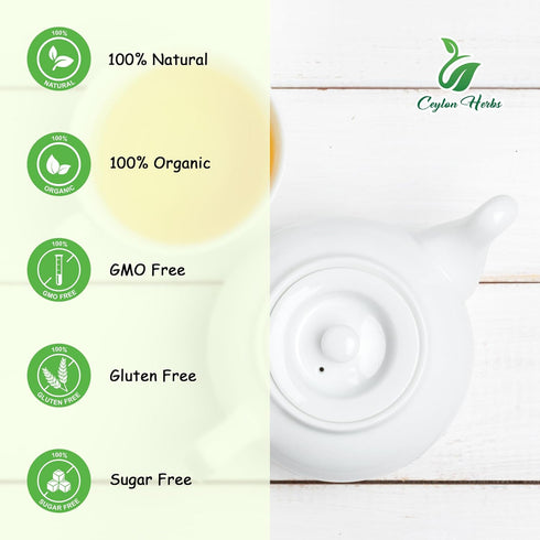 CEYLON HERBS 100% Bael Fruit Powder - Pure, Organic, Wild-Crafted for Traditional Cordials, Teas and Smoothies
