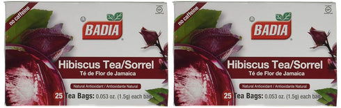 Badia Hibiscus Tea, 2 Pack, Each 25 Bags