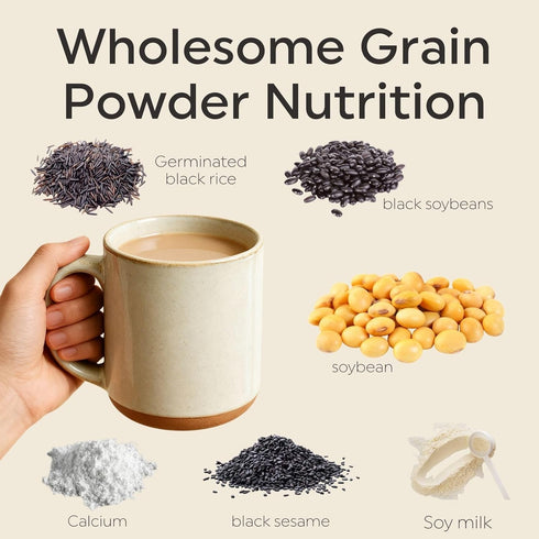 7.1 Oz 2EA YAMAKAN Soybean Powder with Fine-Grounded & Premium Black Beans & Black Sesame Made in Japan, Natural Kinako