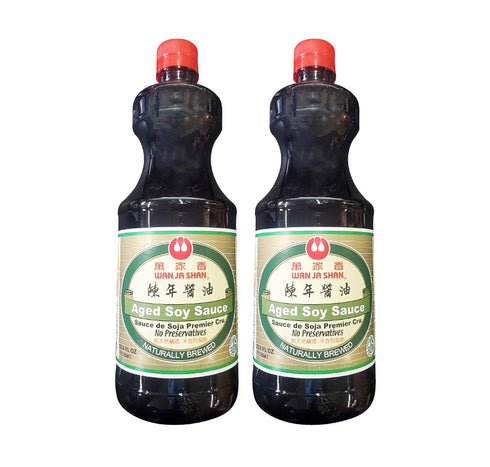 Wan Ja Shan Aged Soy Sauce, (2 Pack, Total of 67.6fl.oz)