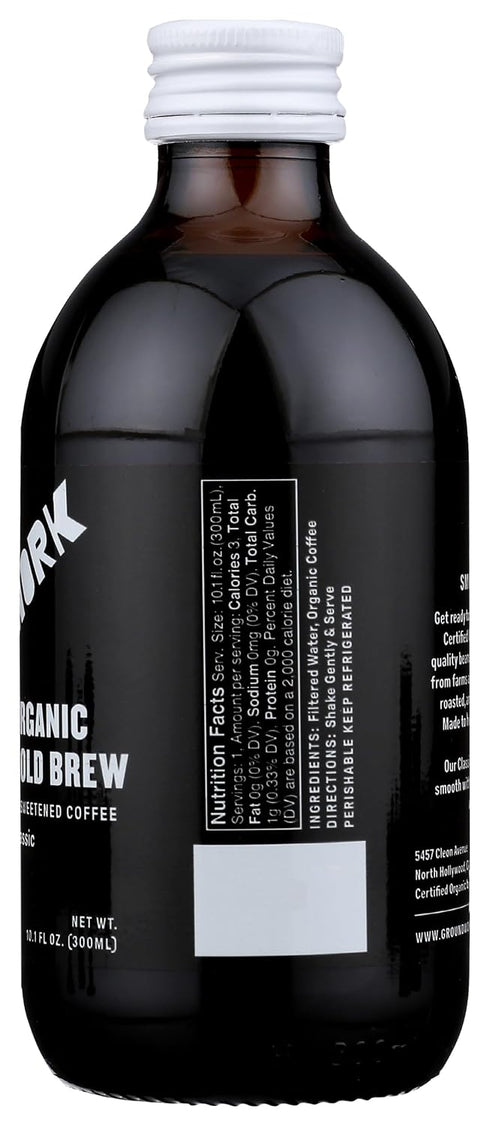 10.1 GROUNDWORK COFFEE CO Organic Classic Cold Brew Coffee, FZ