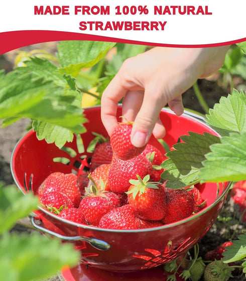 Egcina 4.6oz 100% Frozen Freeze Dried Strawberries Pieces - Natural Sweet Strawberrys, Gluten & No Fillers, Dry