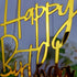 Happy Birthday Cake Topper for Party Decorations - Mirror Gold Acrylic