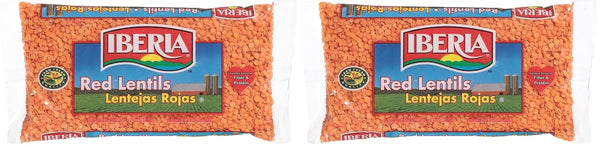 Iberia Red Lentil Beans, 12 Ounce (Pack of 2)