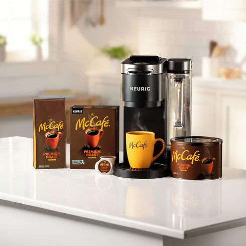 30 oz (Pack 2) McCafe Premium Roast, Medium Roast Ground Coffee, Canister