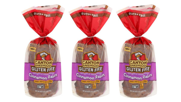 generic Canyon Bakehouse Bread Gf Cinnamon Raisin, 18 OZ - 3 Pack