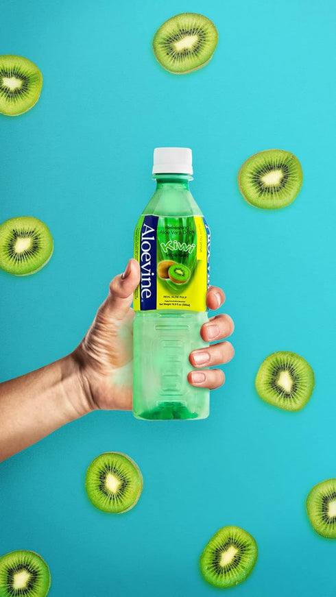 16.9 oz 20 Pack Aloevine Aloe Vera Drink Kiwi