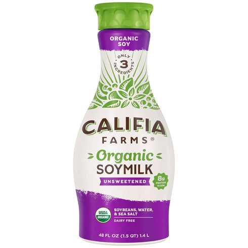 Califia Farms Soymilk Unsweetened Organic, 48 Fl Oz