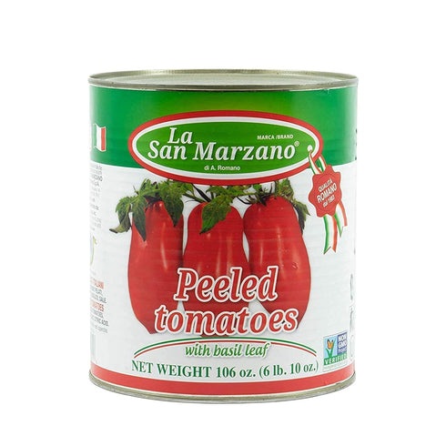 La San Marzano Large Can, Peeled Plum Tomatoes in Puree with Basil