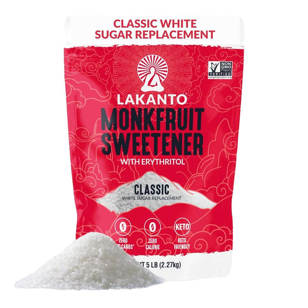 Lakanto Monk Fruit Sweetener With Erythritol, White Sugar Substitute From Monk Fruit