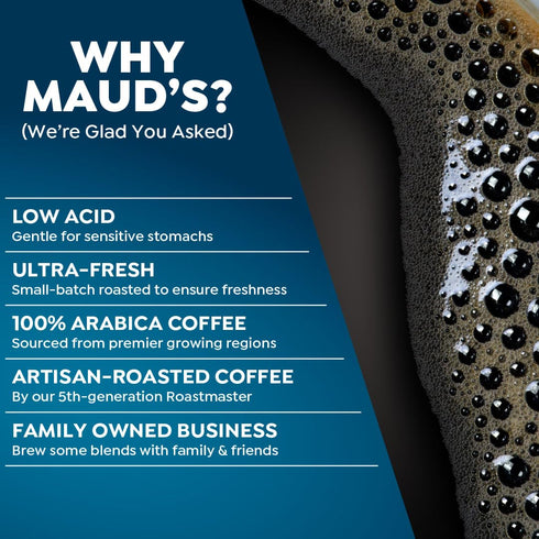 100 100% Maud's Decaf Medium Roast Coffee Pods, ct, Decaffeinated Single Serve Pods Arabica Coffee, Compatible