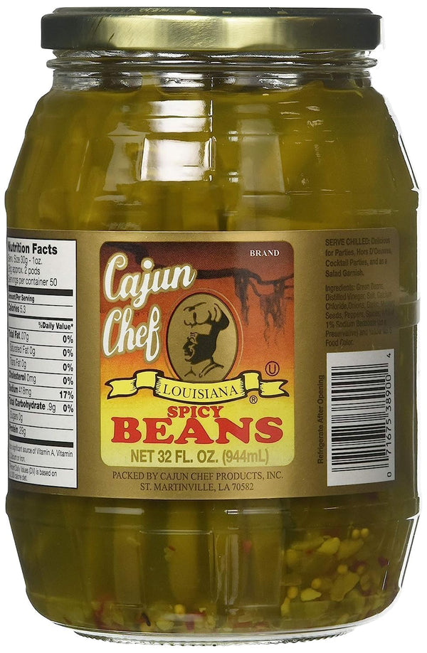Cajun Chef Louisiana Spicy Green Beans - 32 oz (Pack of 1)
