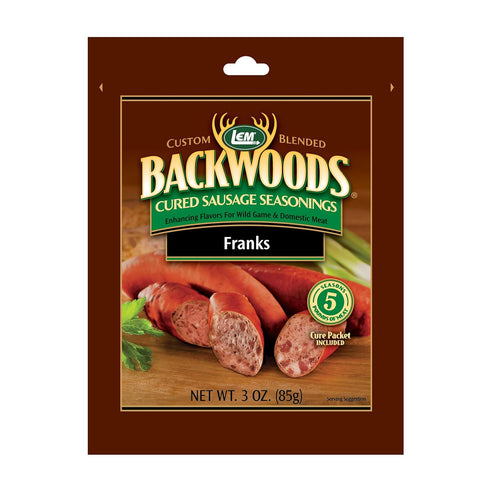 LEM Backwoods Cured Sausage Seasoning with Cure Packet, Franks
