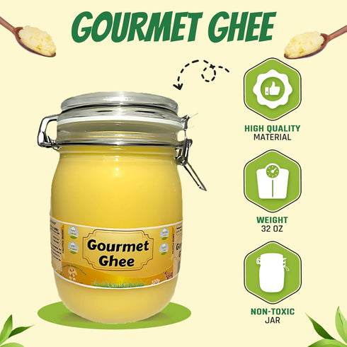 Generic Immune 2 lb (32 oz) Premium Gourmet Ghee Dairy Free Butter Alternative for Cooking, Baking & Frying, High Heat