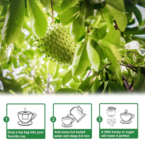 1.5g 50 Count 100% Country TEARELAE - Soursop Leaves Tea - x - Pure Soursop Graviola Leaves Tea Bag - of Origin